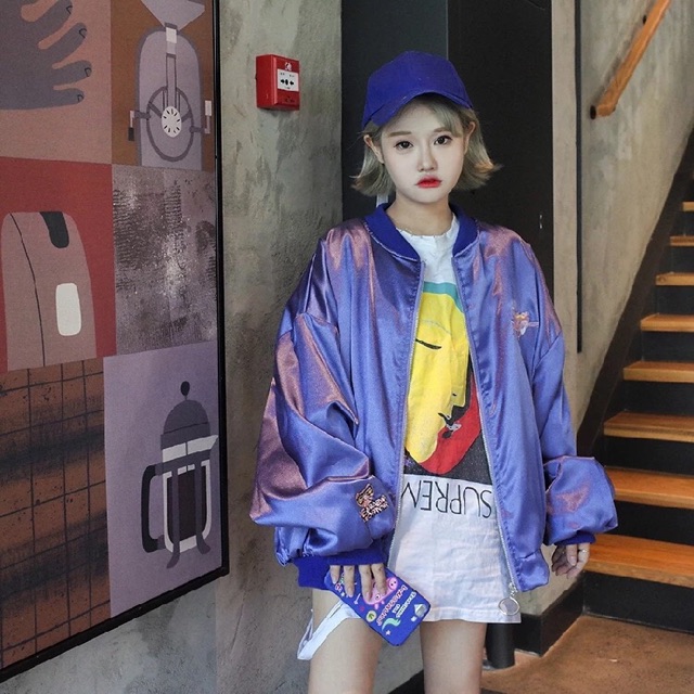 ÁO KHOÁC BOMBER NỮ ULZZANG HOẠ TIẾT PINK PANTHER | BigBuy360 - bigbuy360.vn