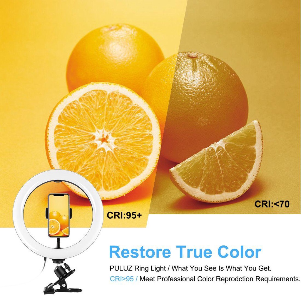 BTLIMER Vòng Đèn Led 3 Chế Độ Gắn Điện Thoại Hỗ Trợ Chụp Ảnh Tự Sướng