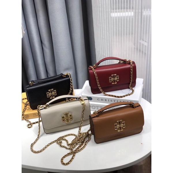 Túi Tory Burch Britten Leather Mini Top Handle Crossbody 73509 ❌