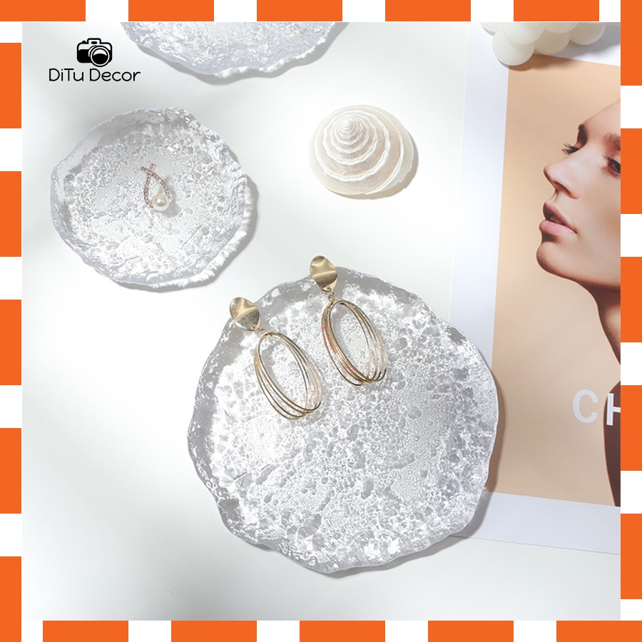 Đĩa thủy tinh chụp ảnh, tấm kính trang trí chụp hình - Ditu Decor