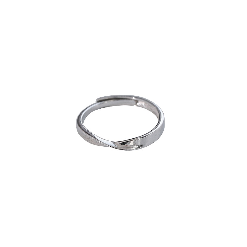 Nhẫn Mở Mạ Bạc 925 Thiết Kế Đơn Giản Cho Nữ