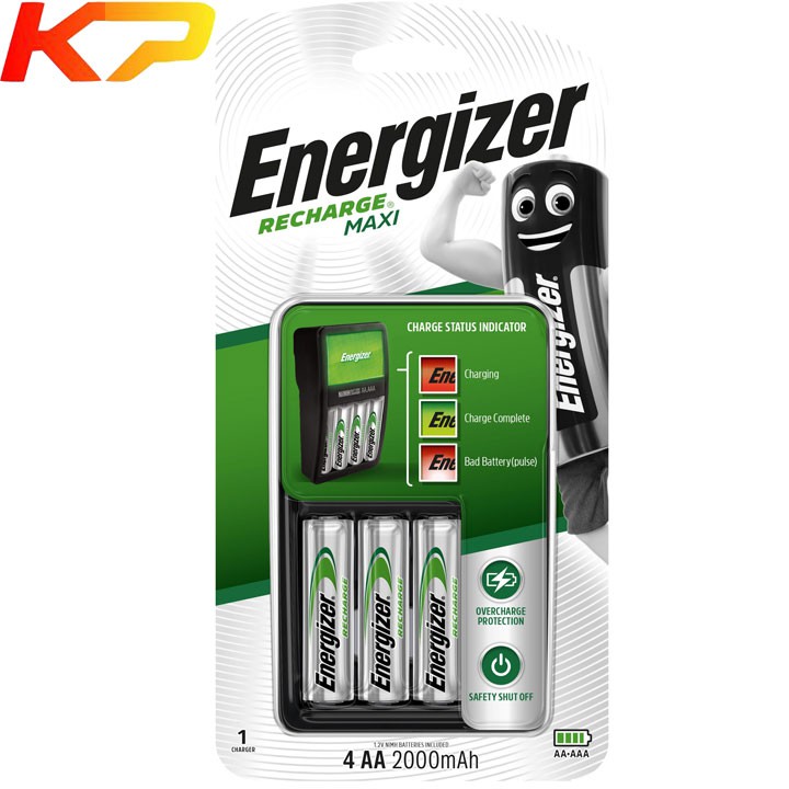 Bộ sạc Pin AA, AAA Energizer CHVCM4, CHVC4, CH2PC4 Chính Hãng.