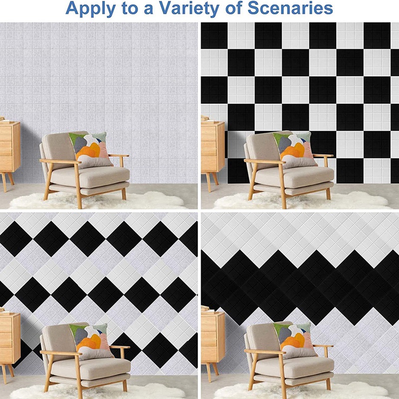 Set 12 Tấm Bảng Ghim 9 Lỗ Tự Dính Trang Trí Sàn Acoustic