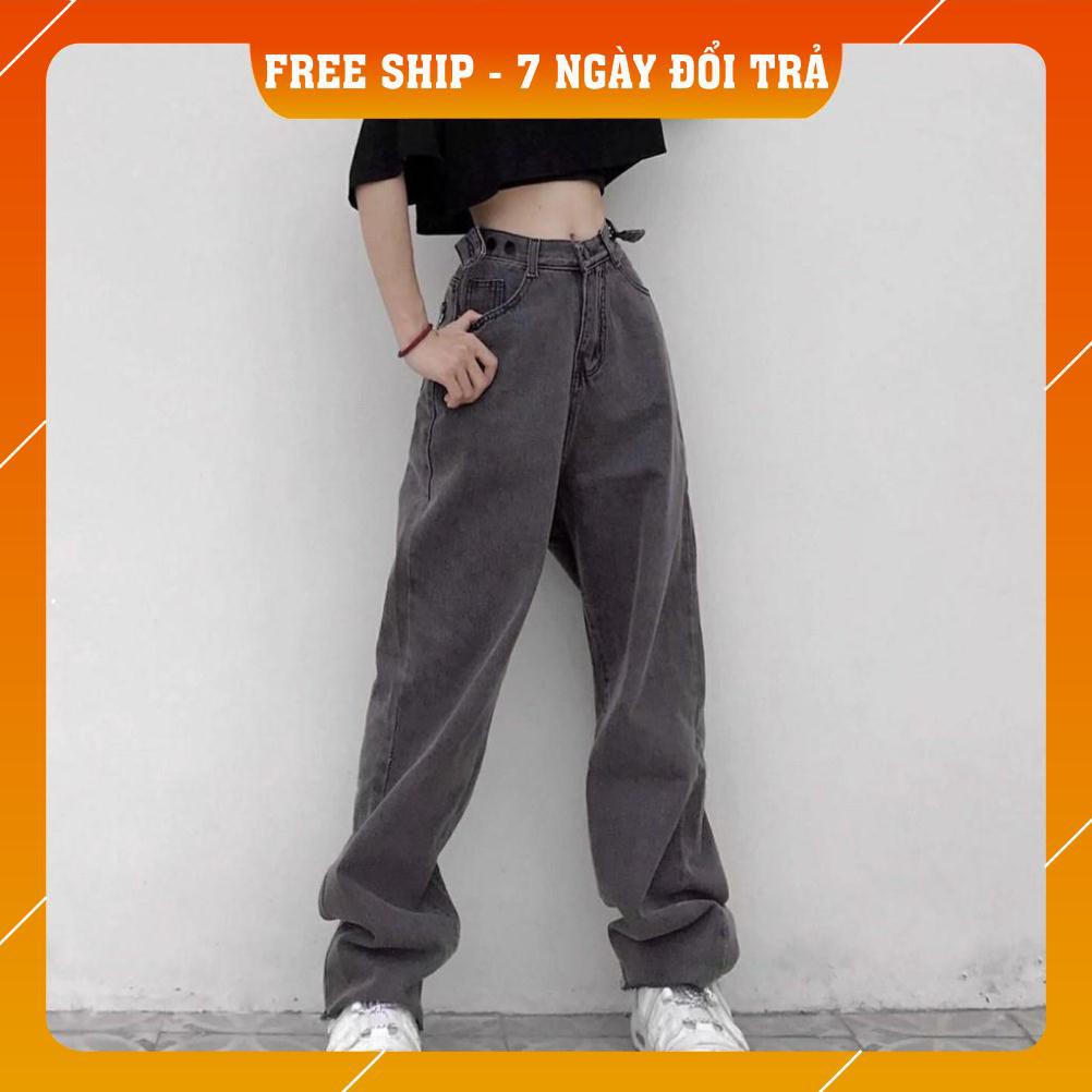 Quần Jean nữ ống rộng SIMPLE JEAN BLACK PANTS Unisex ( 2 MẪU )