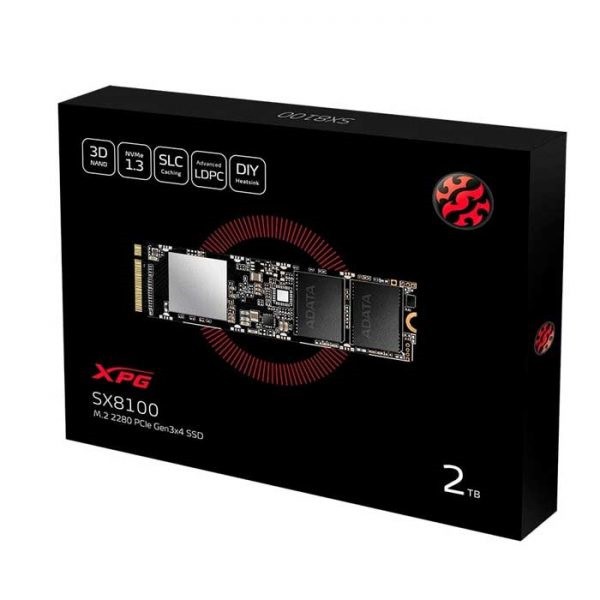 Ổ cứng SSD 2TB Adata SX8100 M.2 NVMe PCIe Gen3x4 (ASX8100NP-2TT-C) Full Box | BigBuy360 - bigbuy360.vn