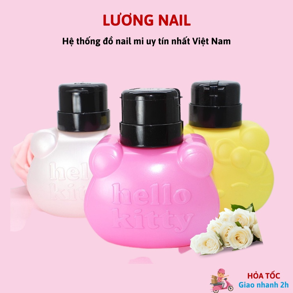 Lọ đựng dung dịch aceton-cồn hình Hello Kiti 260ml