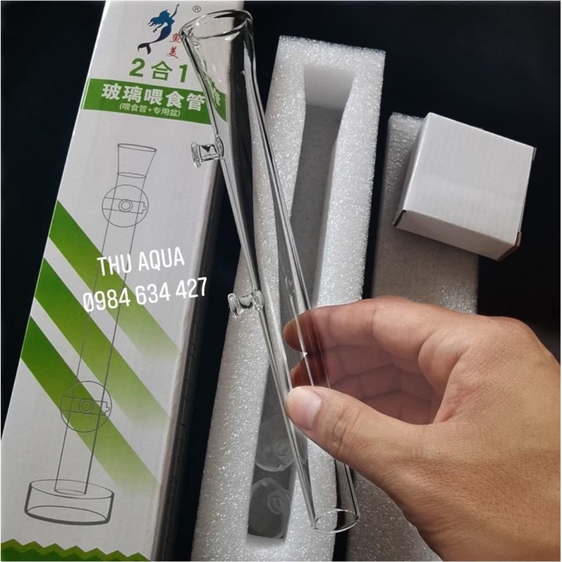 ỐNG THỦY TINH CHO CÁ TÉP ĂN+CHÉN CHO TÉP ĂN