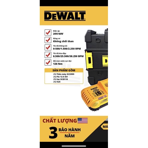 Khoan dewalt DCD999
