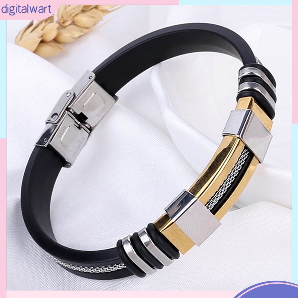 Vòng tay nam phối thép không gỉ cá tính thời trang