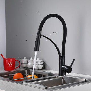 Vòi rửa bát nóng lạnh cao cấp VenZa Black thân mềm