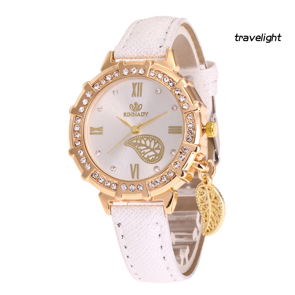 Đồng Hồ Số La Mã Dây Giả Da ĐíNh Đá ThờI Trang Cho Nữ