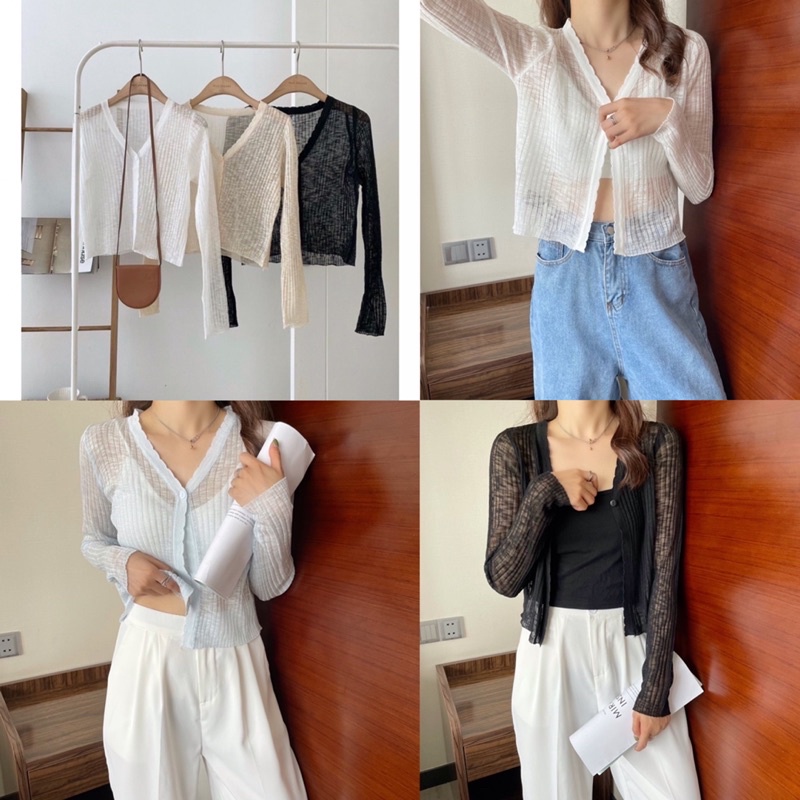 [Ảnh thật/Video]Áo Khoác LOẠI 1 Nữ Cardigan Len  Mỏng Màu Pastel Muối Tiêu Nhiều Màu Cực Hot Hit