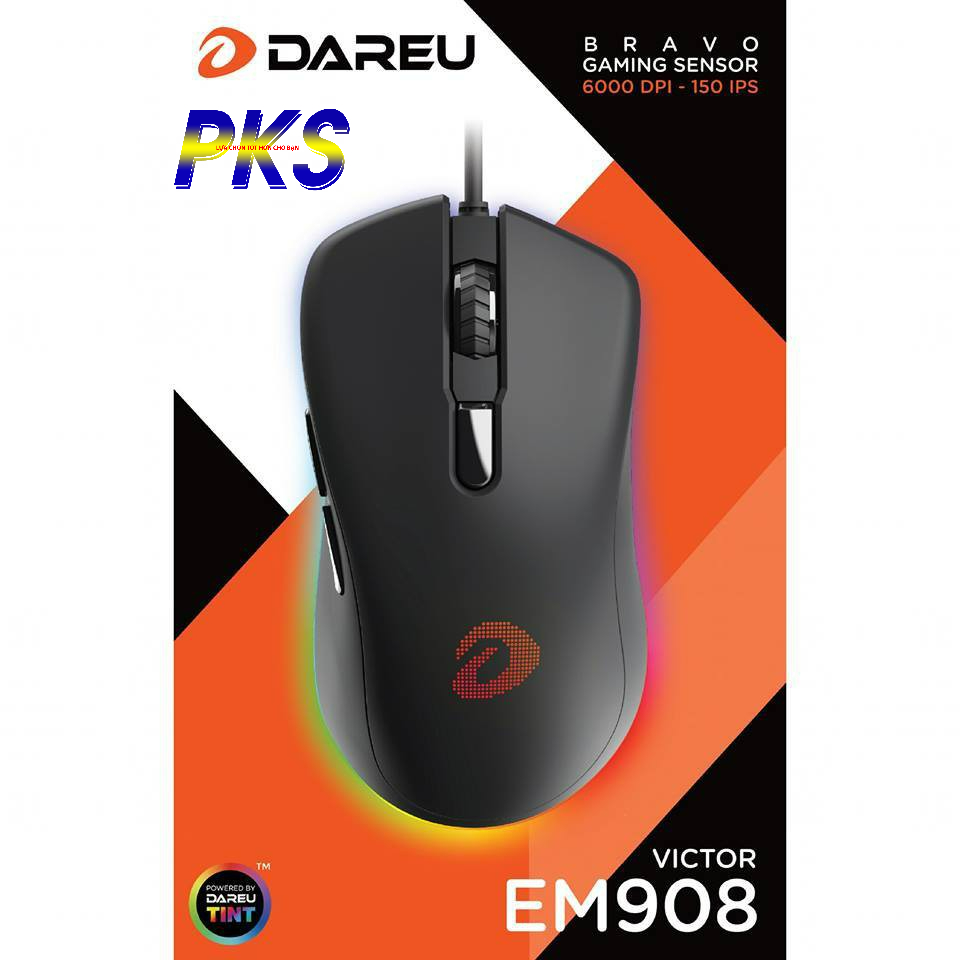 Chuột Gaming DAREU EM908 LED RGB - BH 24 tháng - EM908