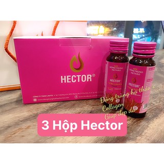 3 Hộp 10 chai 50ml - Nước uống Đông trùng hạ thảo Collagen HECTOR