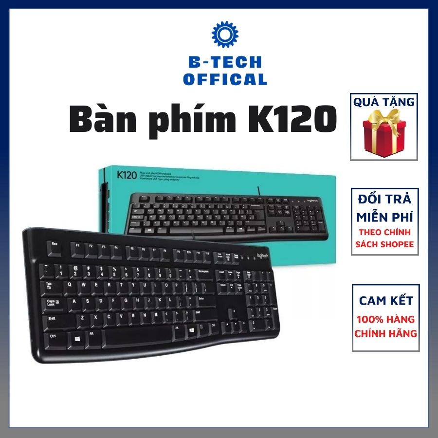 Bàn phím máy tính Logitech K120 có dây - BH 36T