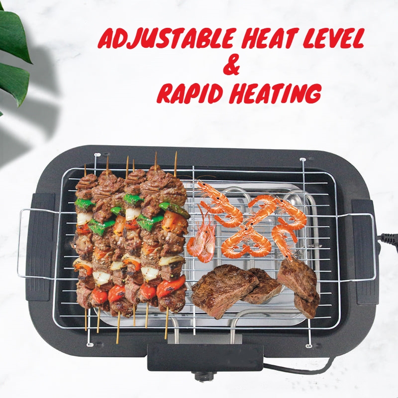 Vỉ Nướng Điện BBQ Gia Đình Di Động Ngoài Trời Vỉ Nướng, Công Suất Cao Không Khói Vỉ Nướng, Dễ Dàng Sử Dụng
