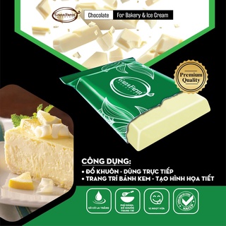Socola Trắng GANAFARM Thượng Hạng và Nguyên Chất Loại 1kg Dùng Để Đổ Khuôn Làm Bánh Kẹo Với Hương Vị Ngọt Ngào - CW777