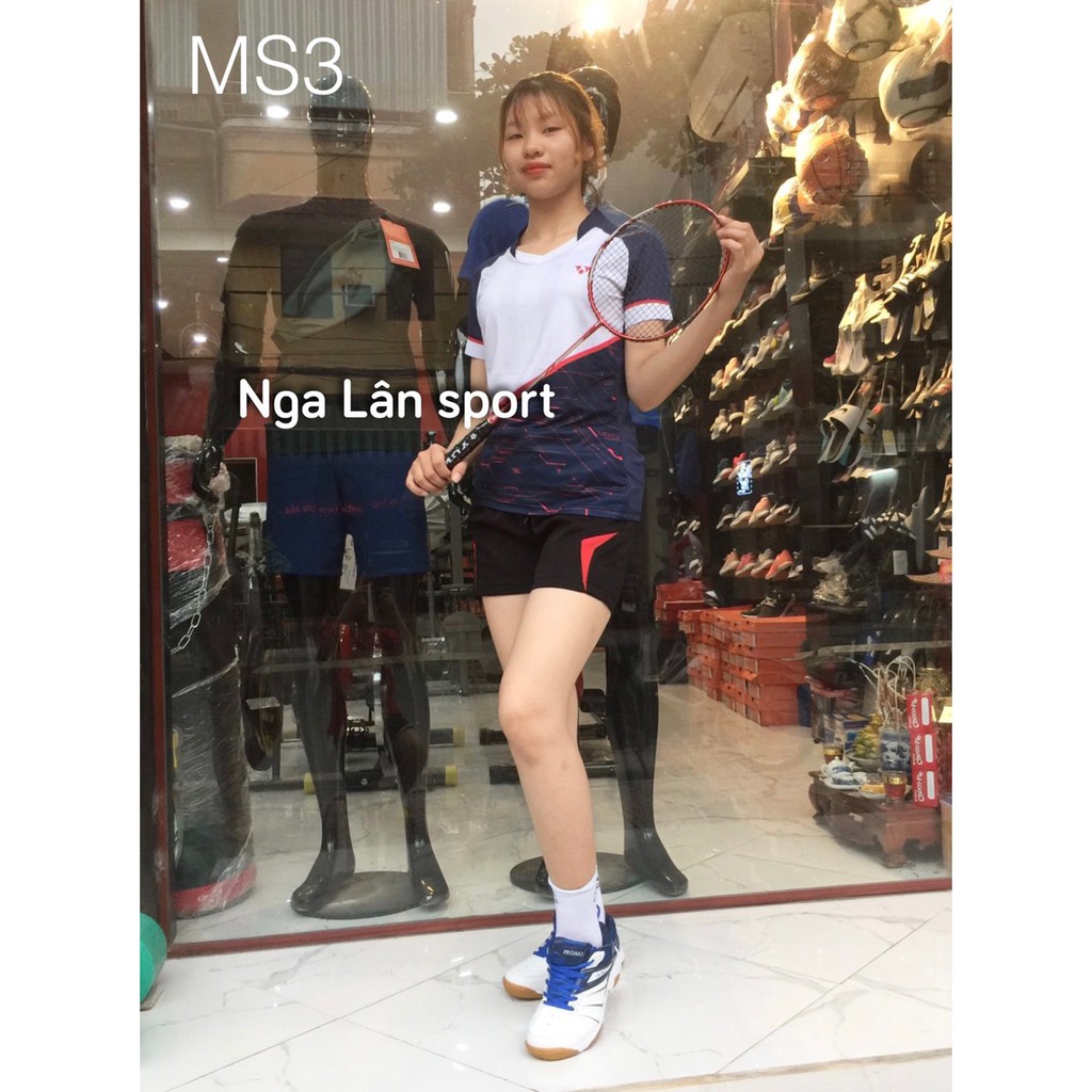 Áo cầu lông thể thao nữ Yonex & Lyning mẫu mã đẹp, form dáng chuẩn