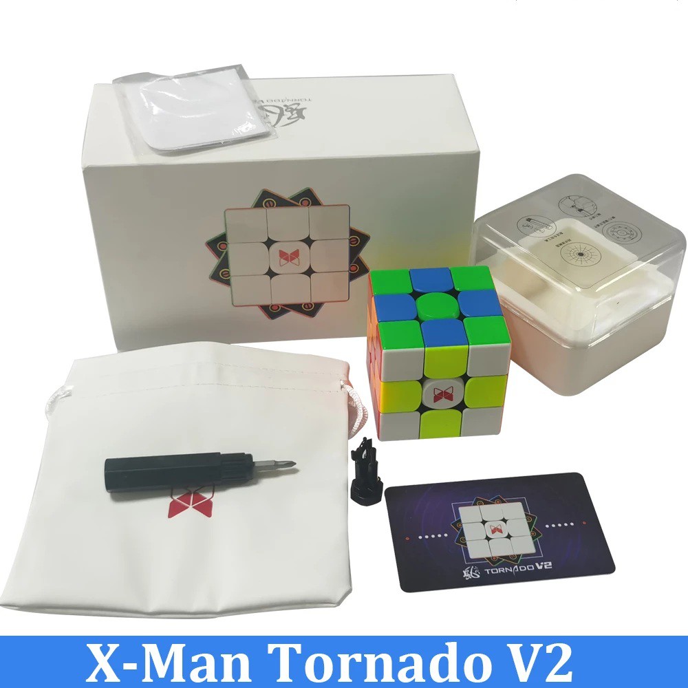 Đồ chơi Rubik Qiyi XMan Tornado V2 - Rubik Nam châm Chính Hãng Cao Cấp ( Cực phẩm dành cho người chơi rubik)