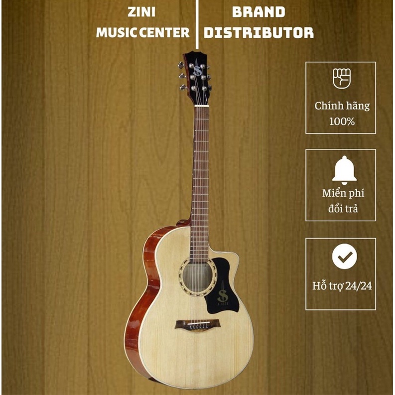 Đàn guitar acoustic gỗ thịt, có ty mã CV120 và CV120Pro chính hãng S Việt - Chất lượng & Chính hãng