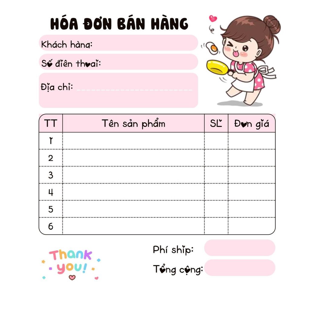 [MUA 10 CUỐN TẶNG 1 CUỐN]  Hoá đơn bán hàng mini 1 liên