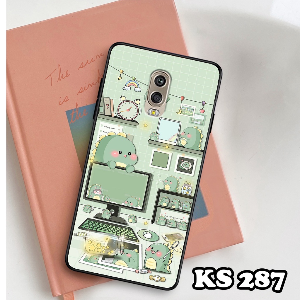 Ốp lưng Samsung J7 Pro - J7 Prime - J7 Plus - J7 2015 - J7 2016 - Ốp Samsung in hình DinoCute - Lưng nhám viền TPU