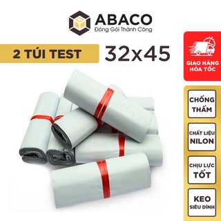 [2 TÚI TEST] Túi Gói Hàng Niêm Phong 32x45cm Túi Niêm Phong Bao Bì Đẹp, Chất Liệu Nilon Mới Bền Đẹp, Dai - ABACO