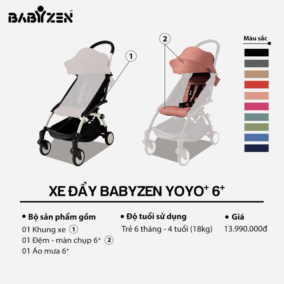 Xe đẩy BABYZEN YOYO+ 6+ Xanh Mint