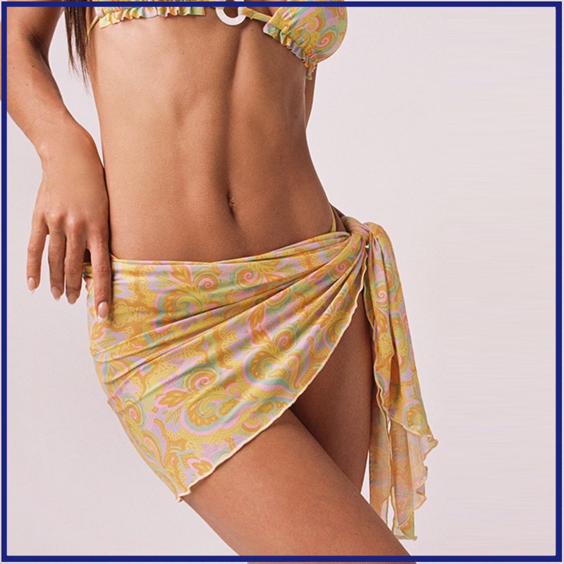 Bộ Đồ Bơi Ba Mảnh Họa Tiết In Thời Trang Gợi Cảm Cho Nữ