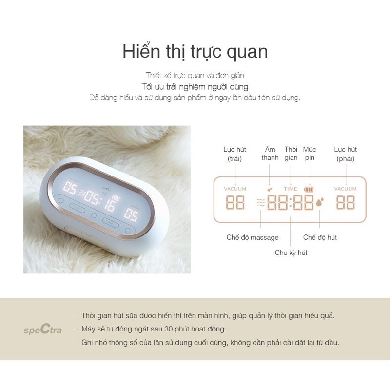 Máy hút sữa điện đôi Spectra Dual Compact - Bảo hành 24 tháng