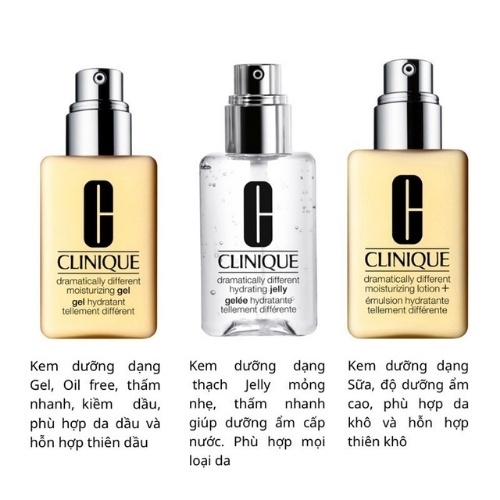 [Chính hãng] Kem dưỡng ẩm Clinique Dramatically Different Moisturizing Gel cho da dầu da khô 125ml