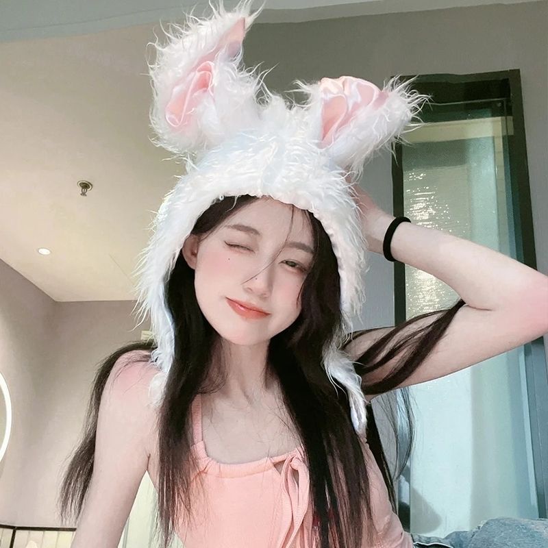 Mũ Tai Thỏ Nhồi Bông Dễ Thương Dùng Làm Đạo Cụ Chụp Ảnh Ouyang Nana