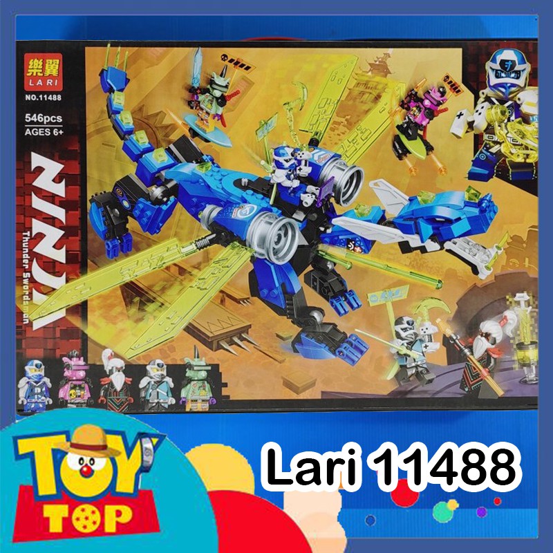 Đồ chơi ghép ninjago Trận chiến ninja rồng mạng xanh của Jay ( Lari 11488 ) / ( MG153 ) lắp ráp rồng máy Jay's Cyber