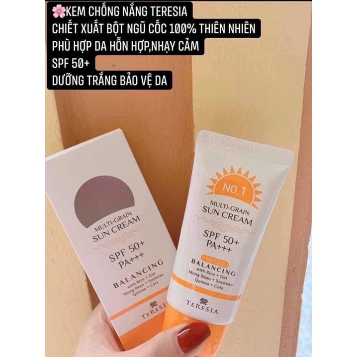 Kem chống nắng Teresia Multi Grain Sun Cream SPF50+PA+++ 50g