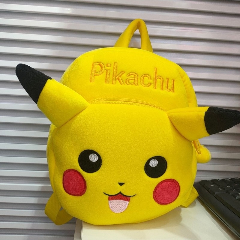 Balo Đi Học Hình Pikachu Nhồi Bông Dễ Thương Cho Bé