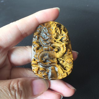 Mặt Rồng đá mắt hổ chạm khắc tinh tế