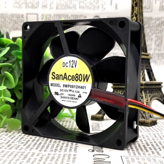 Quạt Tản Nhiệt Sanyo 9wp0812h401 12v 8025 0.13a 8cm Chống Thấm Nước Không Gây Tiếng Ồn