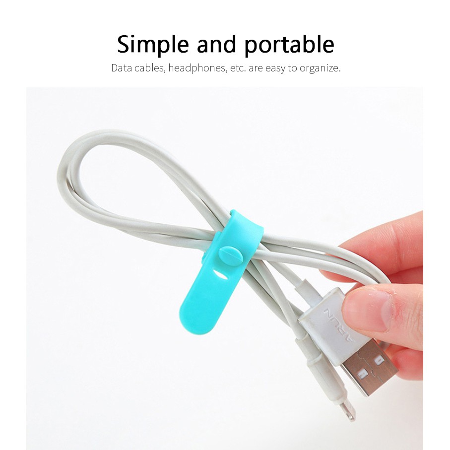 Kẹp silicon giữ dây cáp/ tai nghe/ dây sạc usb tiện lợi