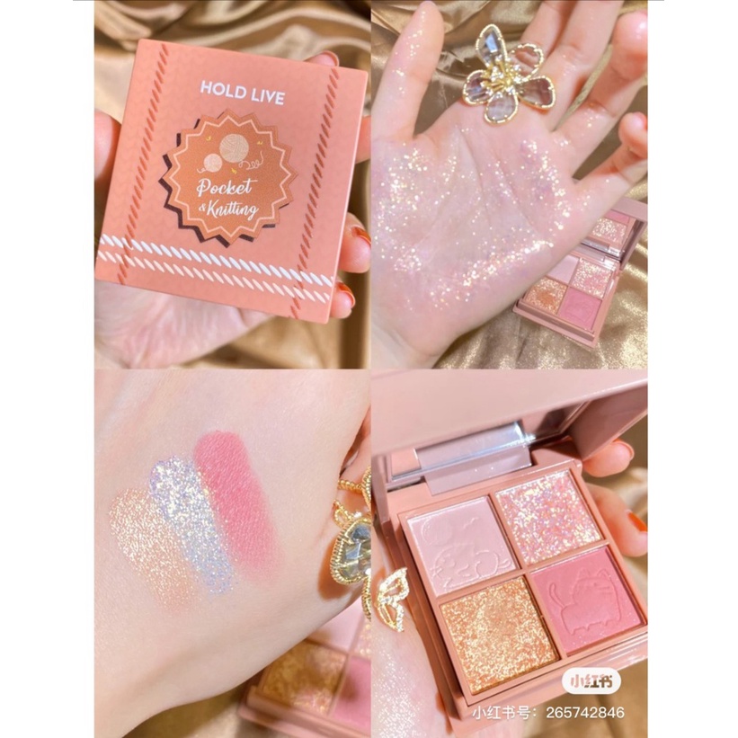 Bảng Phấn Mắt 4 Màu Mèo Hold Live Yue Mu Impression Eyeshadow Palette
