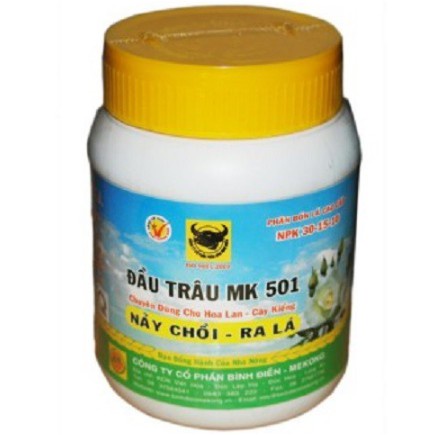 PHÂN BÓN ĐẦU TRÂU MK 501 100GRAM CÓ CHẤT ĐIỀU HÒA SINH TRƯỞNG CHUYÊN DÙNG CHO HOA LAN, CÂY CẢNH, NÃY CHỒI RA LÁ