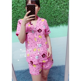 Bộ pijama kate ngắn mặc nhà