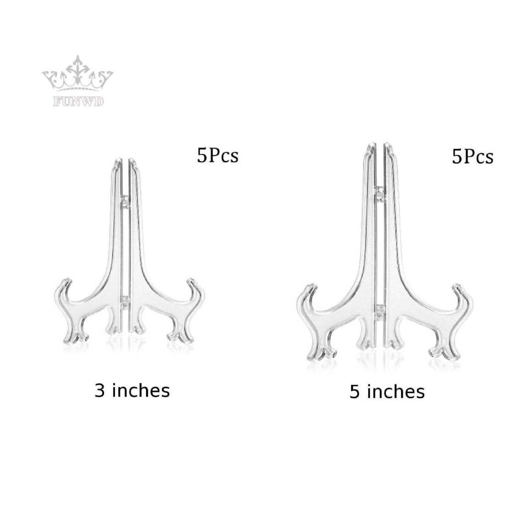 Bộ 5 cái giá đỡ trưng bày bằng nhựa trong suốt 3/5&quot; đa năng