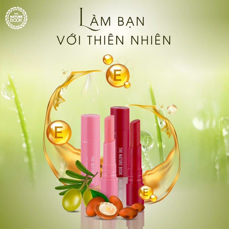 [CHÍNH HÃNG THE NATURE BOOK] SON DƯỠNG MÔI CÓ MÀU THE NATURE BOOK – SON DƯỠNG MÔI THE NATURE BOOK TINT LIPBALM