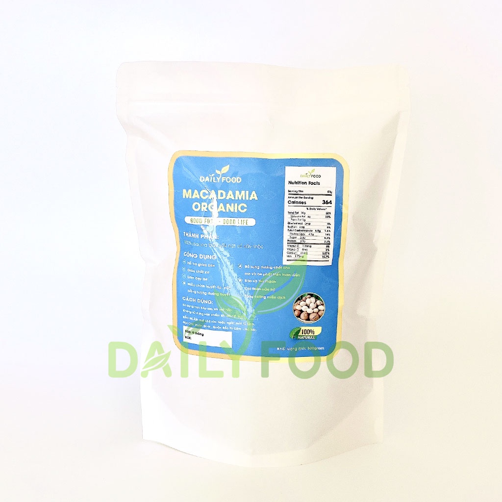 Hạt Macca nứt vỏ nhập khẩu DailyFood 500g giảm cân , ăn kiêng hiệu quả