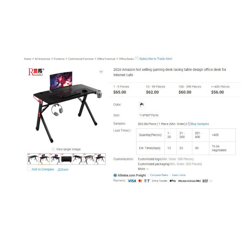 [Zeus Gaming Desk] - Bàn Gaming Y, Bàn Làm việc Xịn mà Rẻ cực Kool Best selling Amazon - Nội thất phòng làm việc. | BigBuy360 - bigbuy360.vn