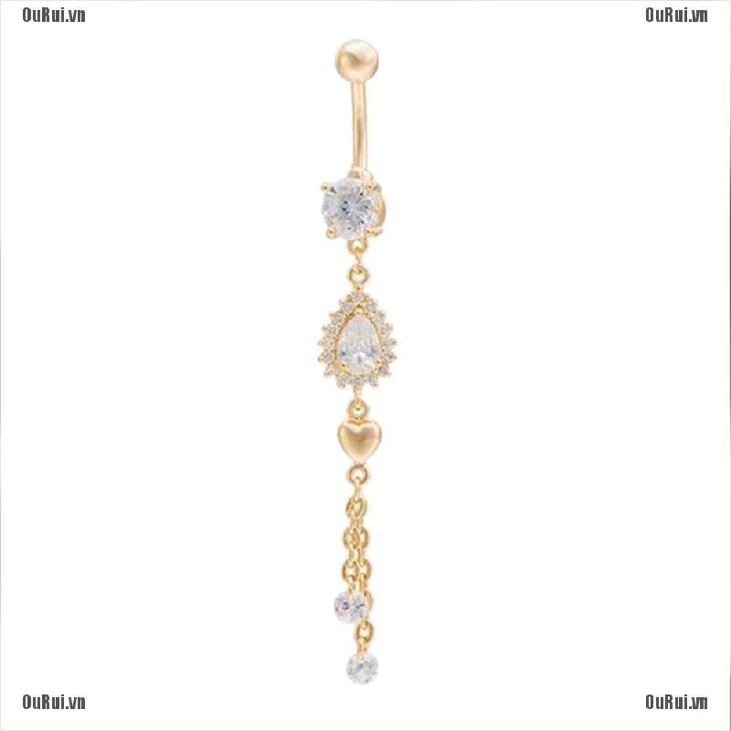 Khuyên Rốn Đính Đá Thời Trang Cá Tính Cho Nữ