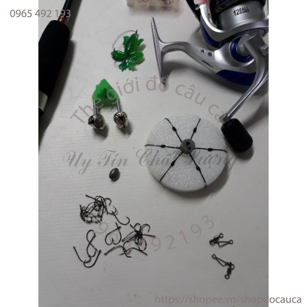 Bộ cần 2 khúc đặc và máy kèm phụ kiện ( rẻ vô địch )