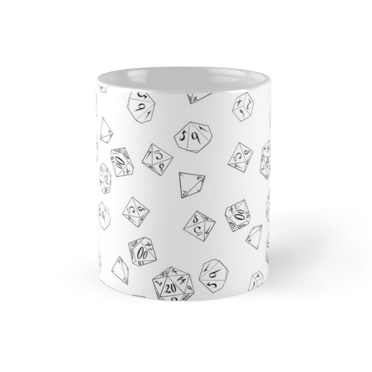 Cốc sứ in hình -D D Dice Pattern -MS13