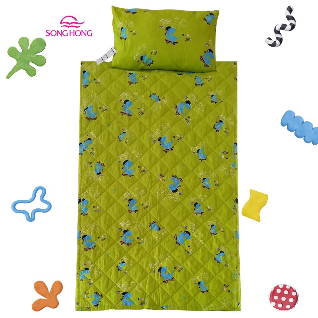 Bộ chăn gối cho bé chất cotton Sông Hồng