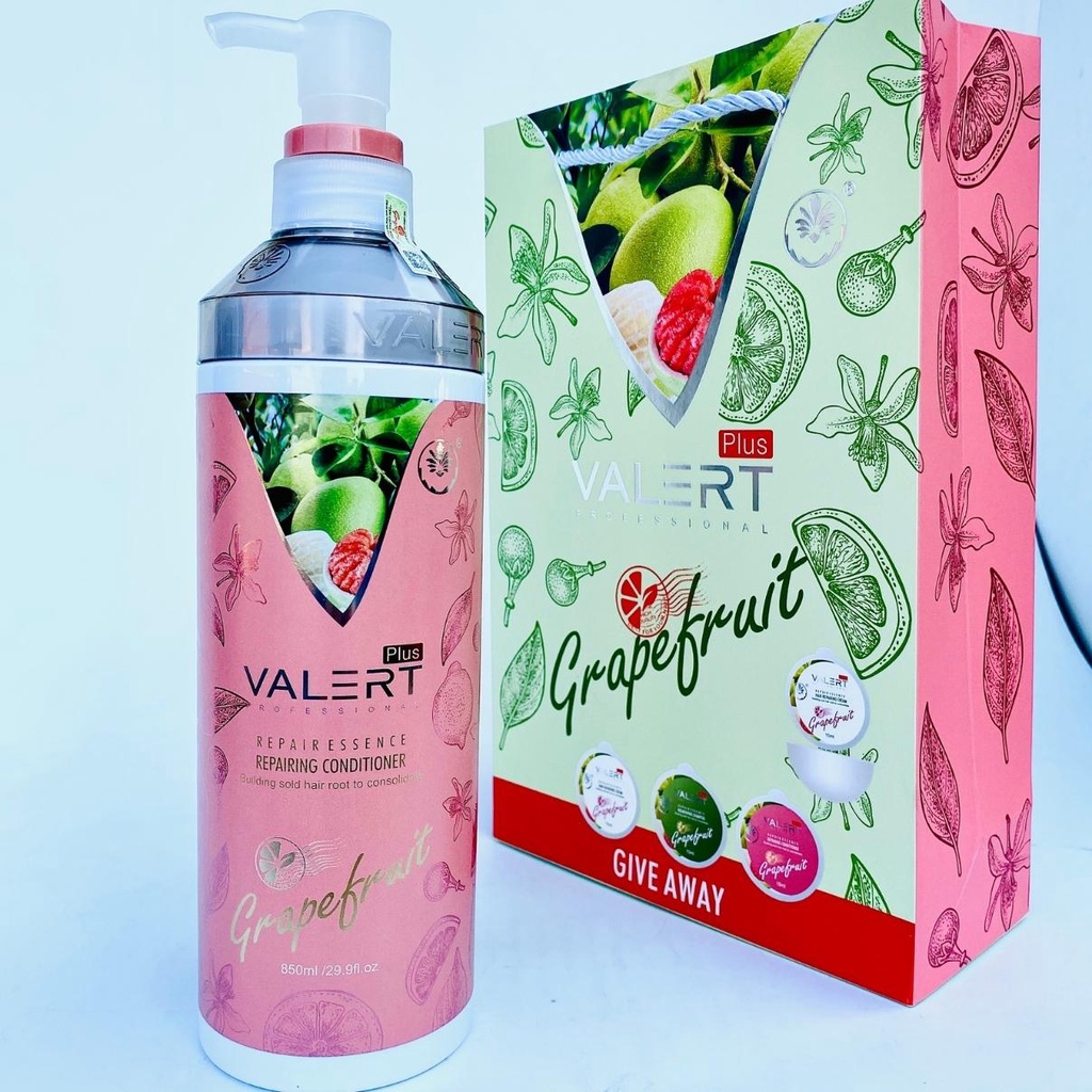 Cặp dầu gội xả bưởi VALERT GRAPEFRUIT PLUS 850ML . Dầu gội bưởi, dầu xả bưởi giảm dụng tóc GX03